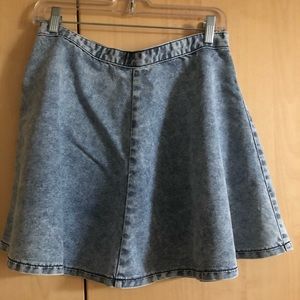 Acid Wash Jean Skirt
